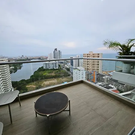 Duplex Con Vista Atardecer Mágico En El Mar Caribe Cartagena