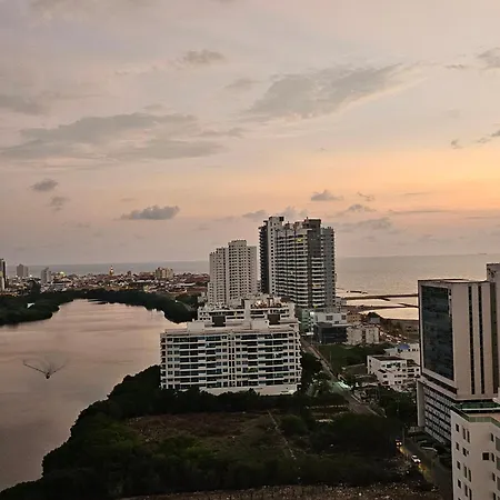 Duplex Con Vista Atardecer Mágico En El Mar Caribe Cartagena