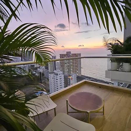 Duplex Con Vista Atardecer Mágico En El Mar Caribe Apartamento