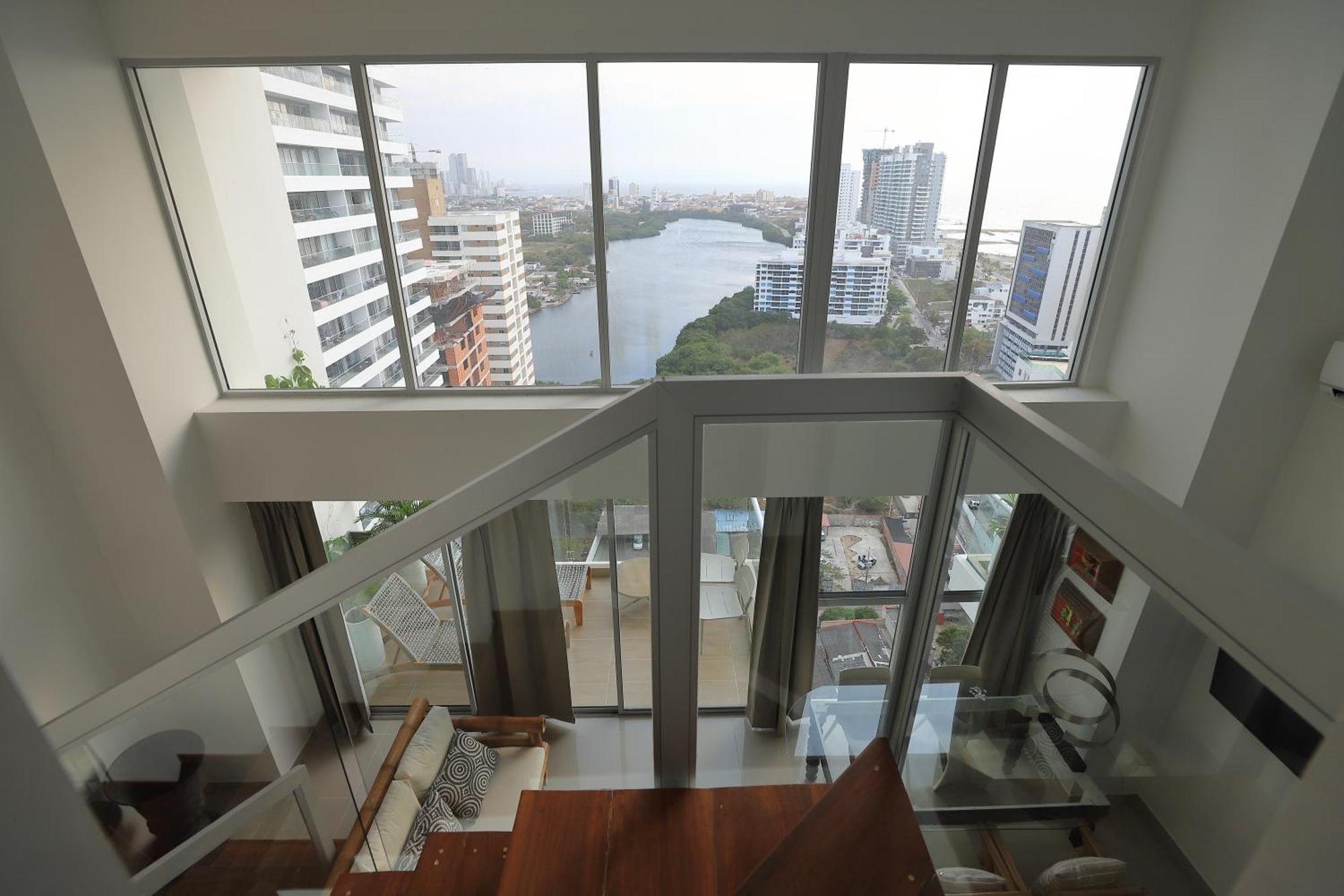 Duplex De Lujo Nuevo Con Vista Increible Al Centro Y La Playa Apartamento Cartagena